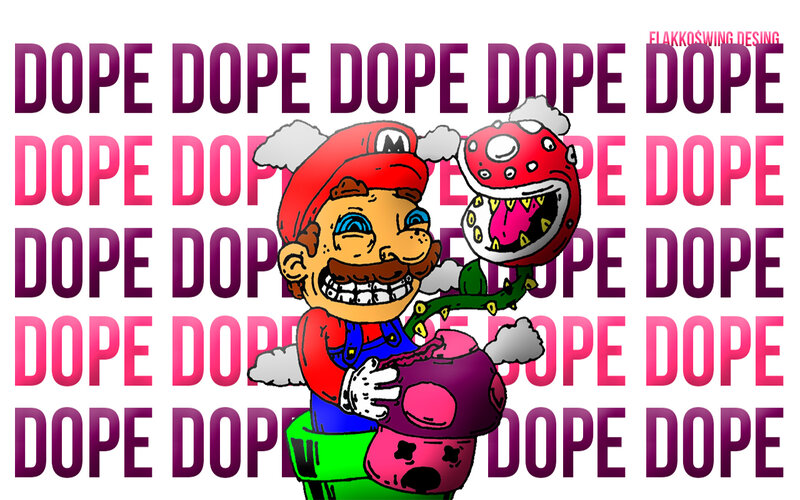 Mario with Piranha Plant
