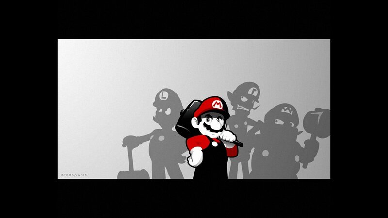 Mario with shadows