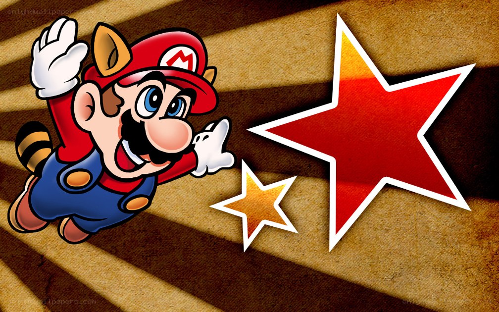 Mario with star power-up