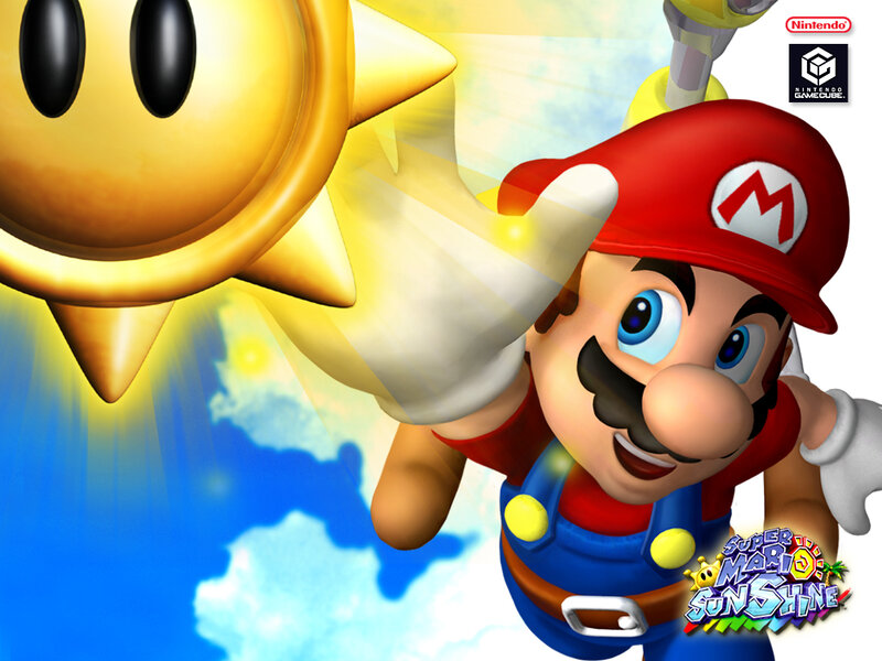 Mario with Sun Power-up