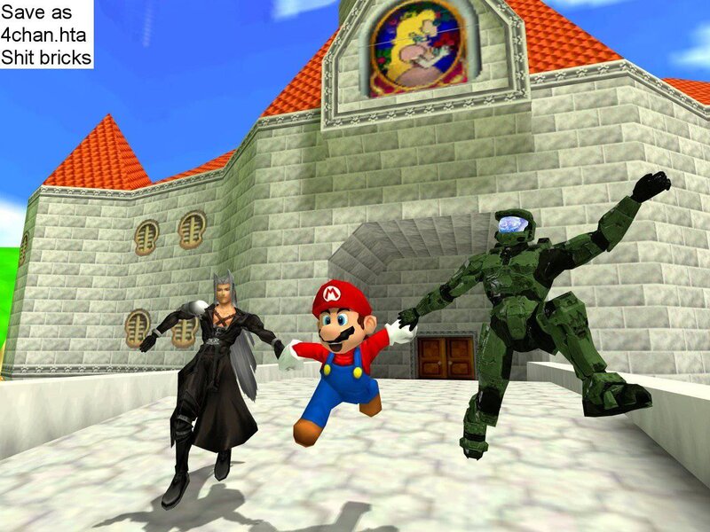 Mario with Two Characters — Gray