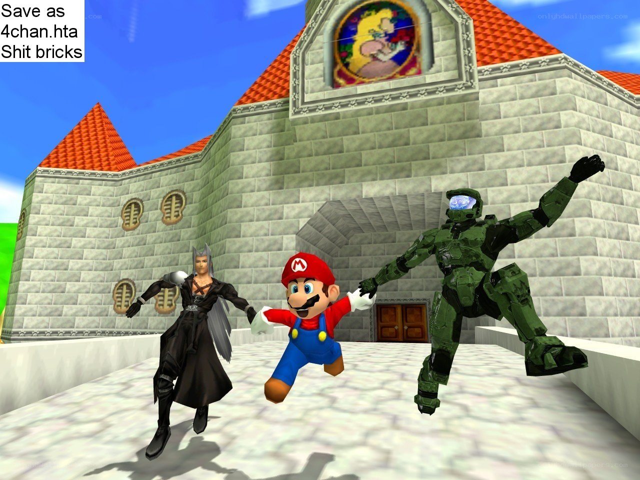 Mario with two characters