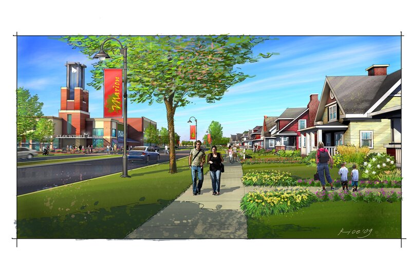 Marion town center rendering