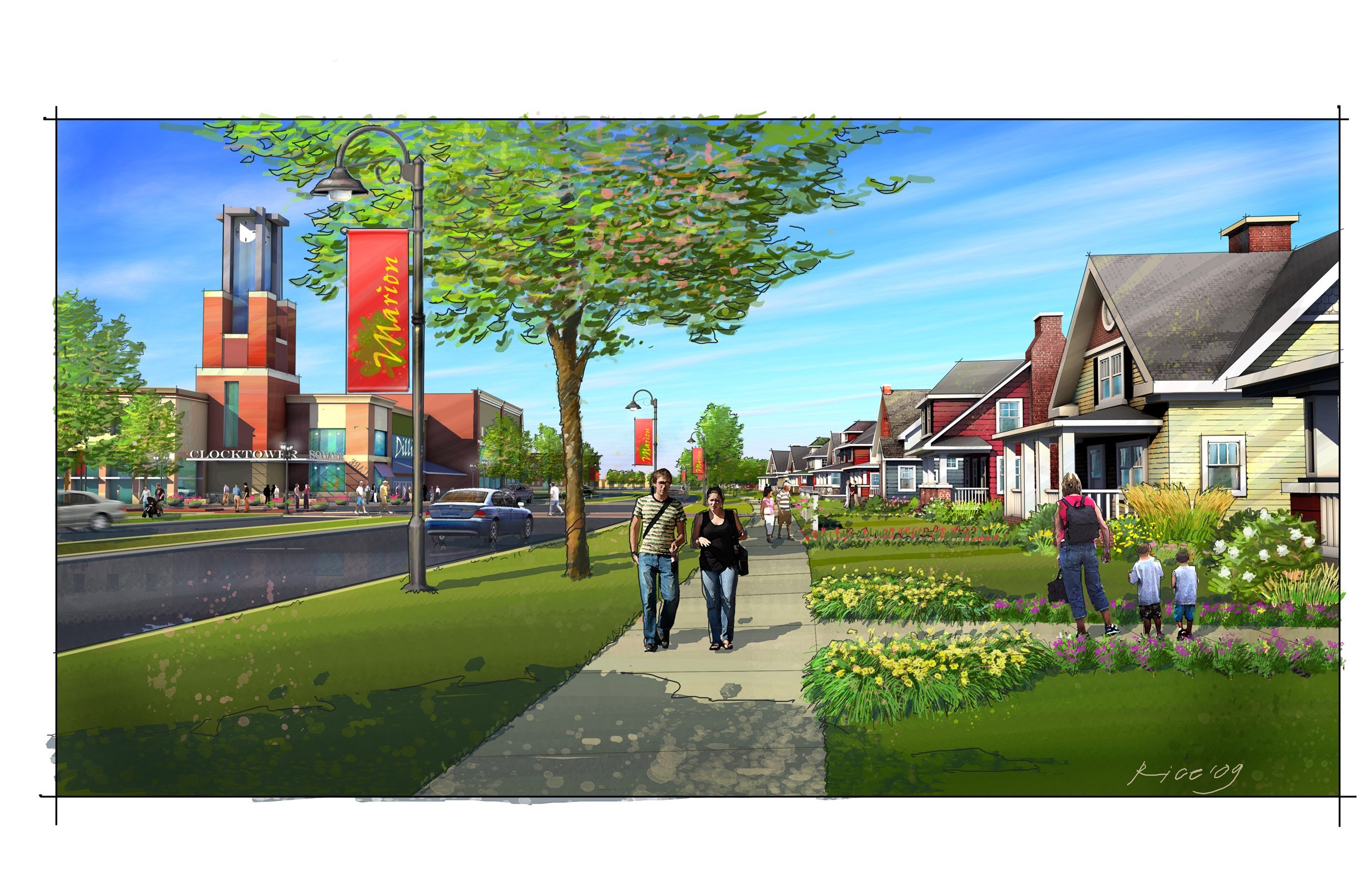 Marion town center rendering