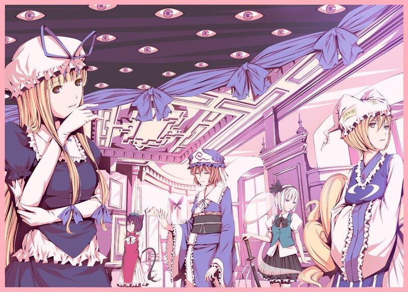 mariya and friends in a grand hall