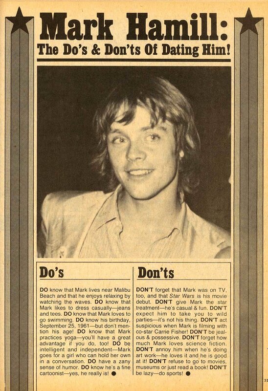 Mark Hamill dating guide