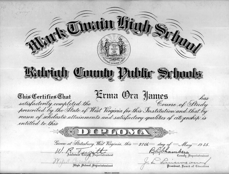 Mark Twain High School diploma