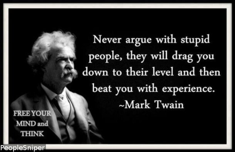 Mark Twain Portrait — Black, Serious