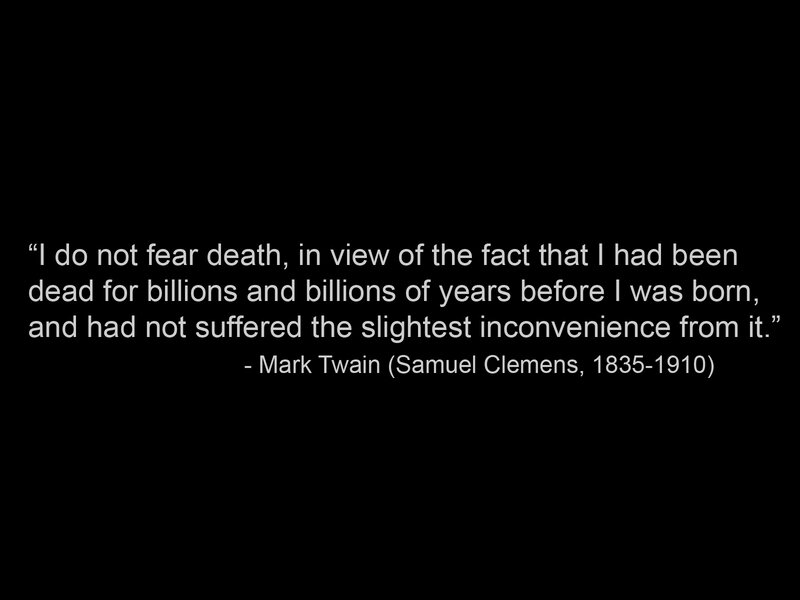 Mark Twain quote on death