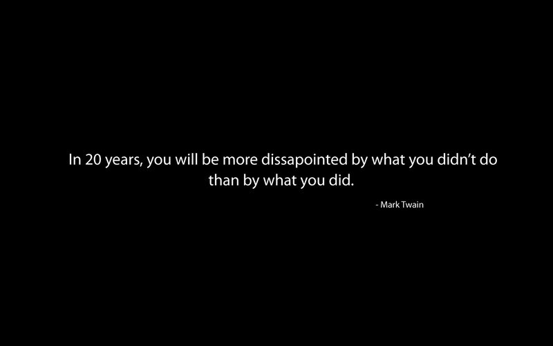 Mark Twain quote on regret