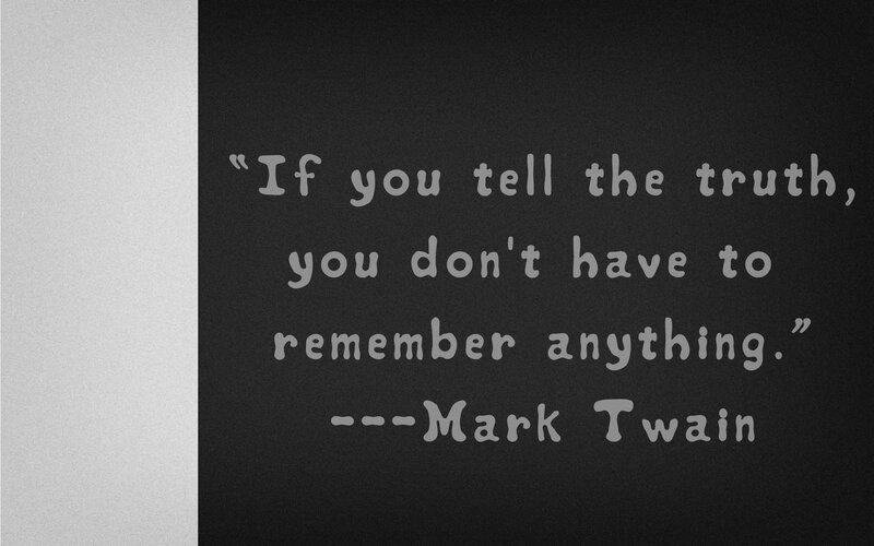 Mark Twain quote on truth