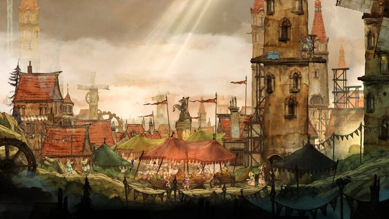Market in Medieval Town