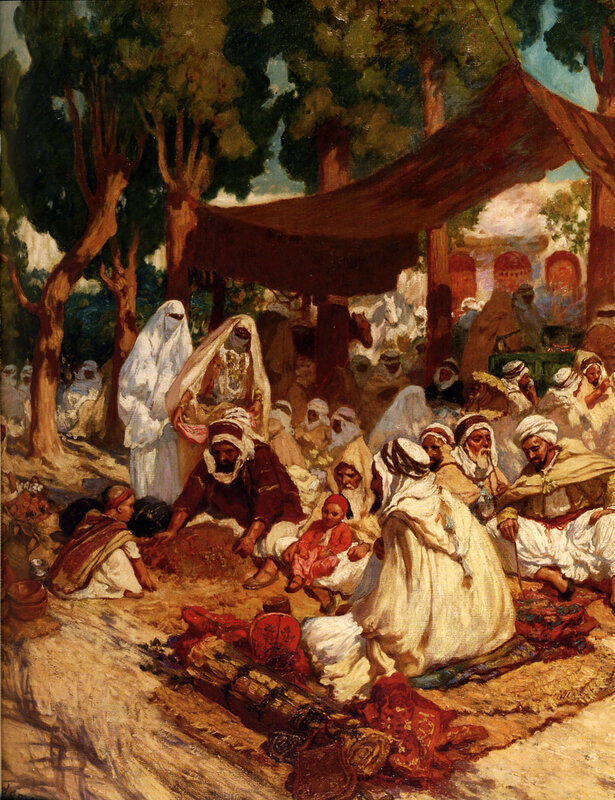 Market scene in North Africa