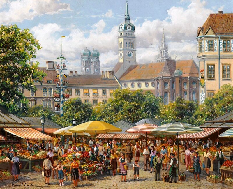Market Square with People