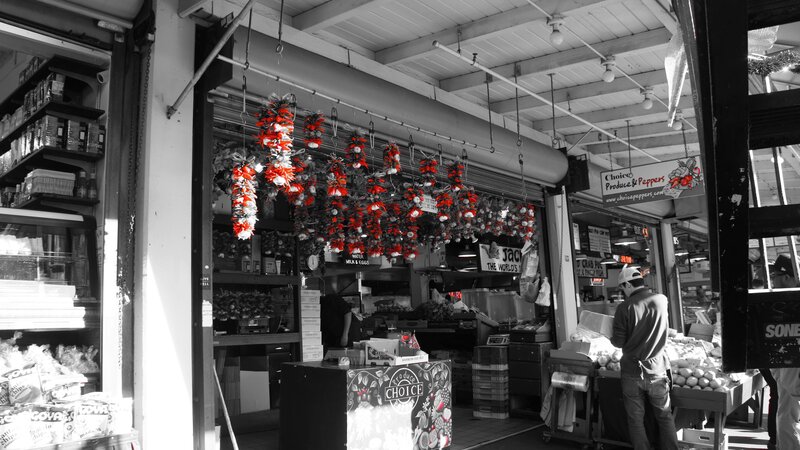Market Stall with Peppers