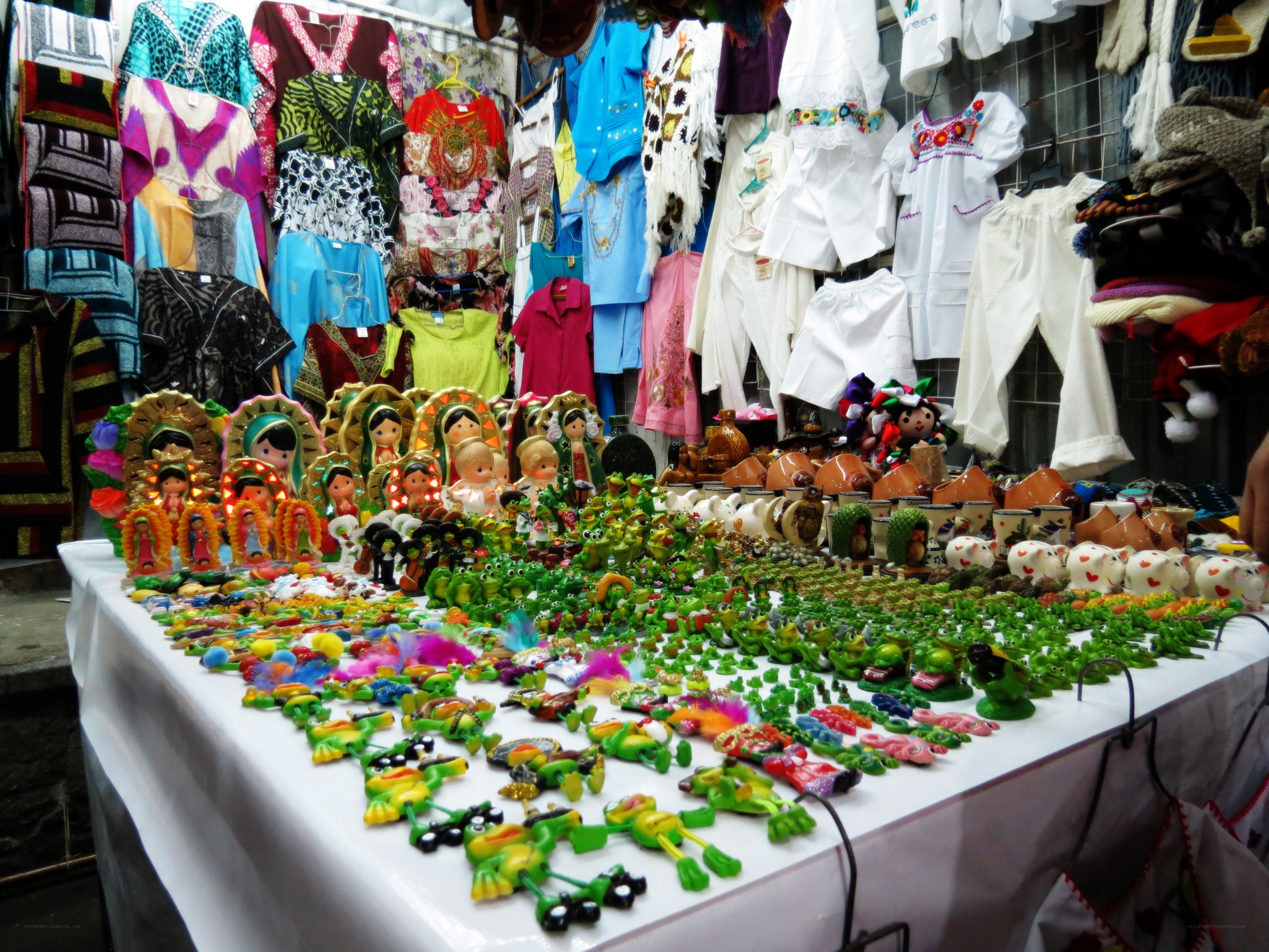Market stall with souvenirs