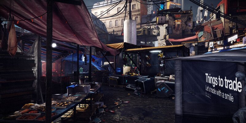 Market Stalls in Alley