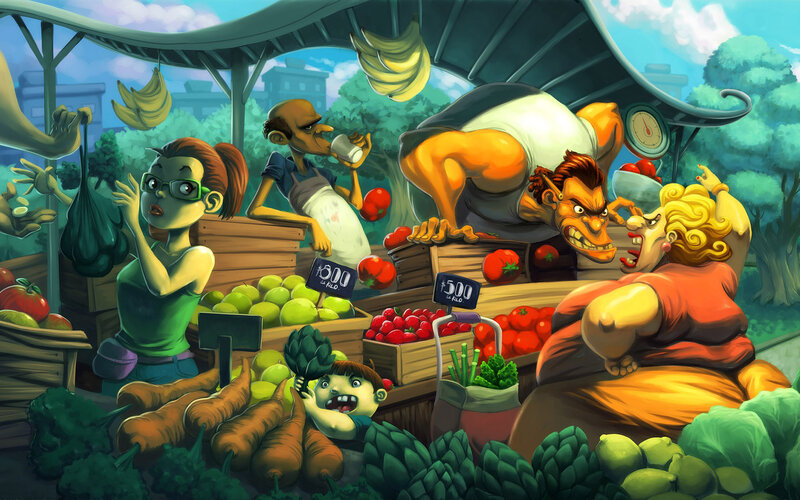 Market Vendors Fighting