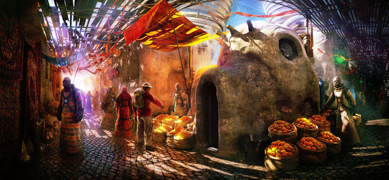 Market Vendors in Alley