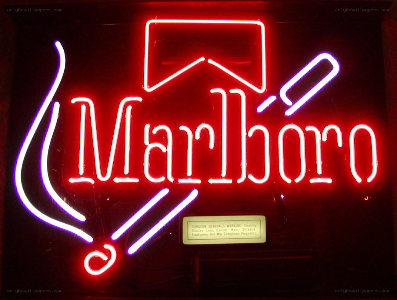 Marlboro neon sign