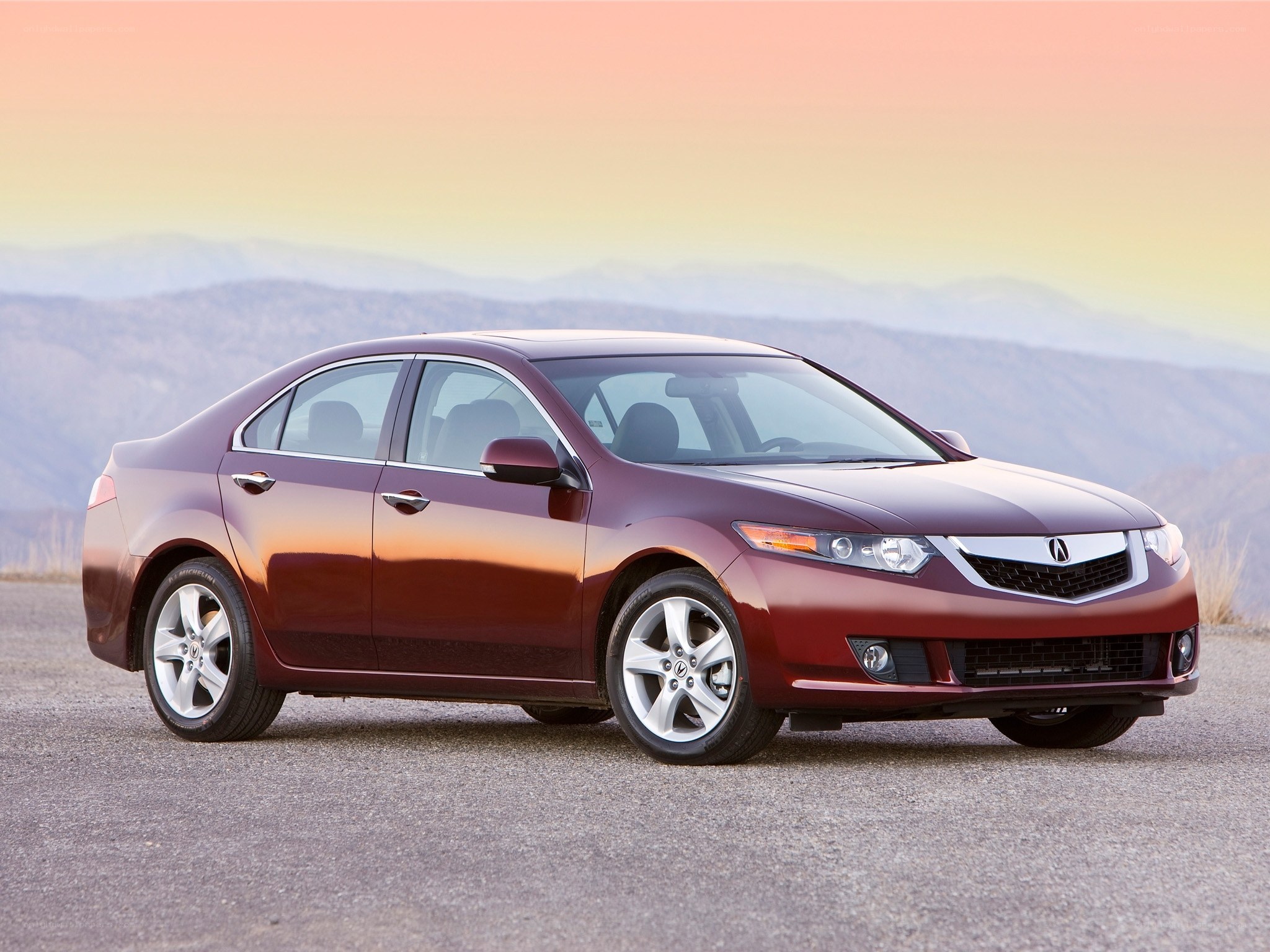 Maroon Acura ILX sedan