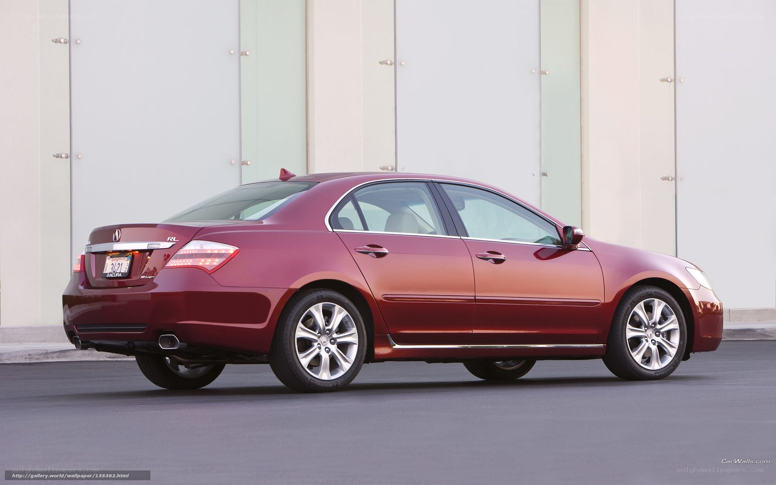 Maroon Acura RL sedan