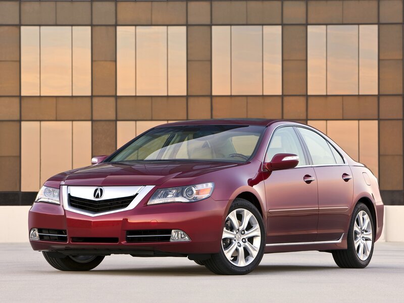 Maroon Acura TL Sedan — Calm, Sunset