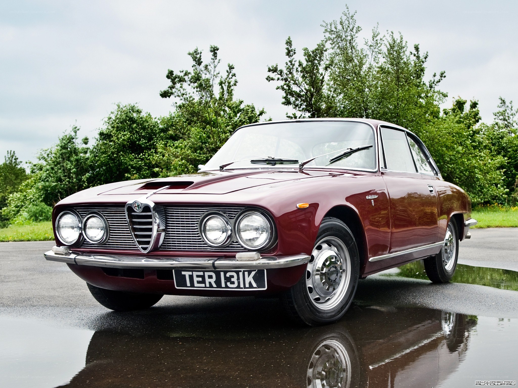 Maroon Alfa Romeo GTV
