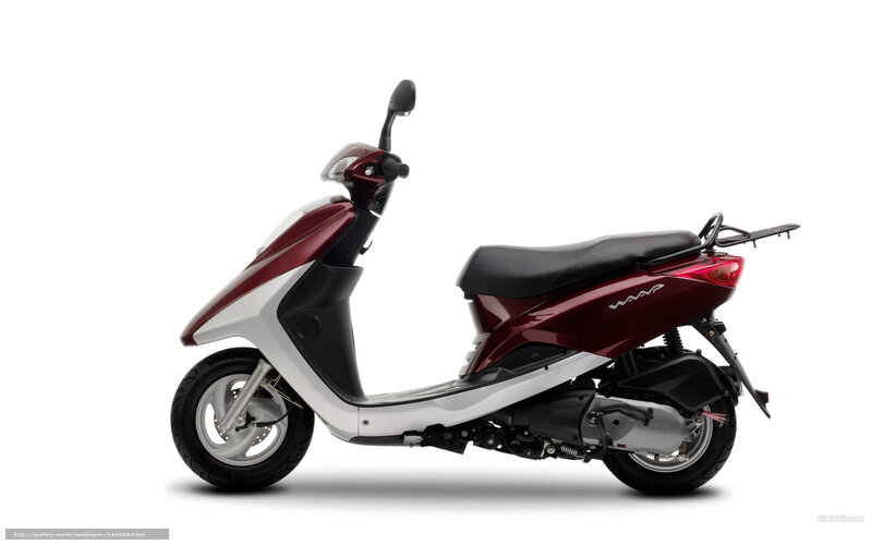Maroon and Silver Scooter — Neutral, Photograph