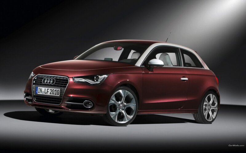 Maroon Audi A1 Car — Dramatic