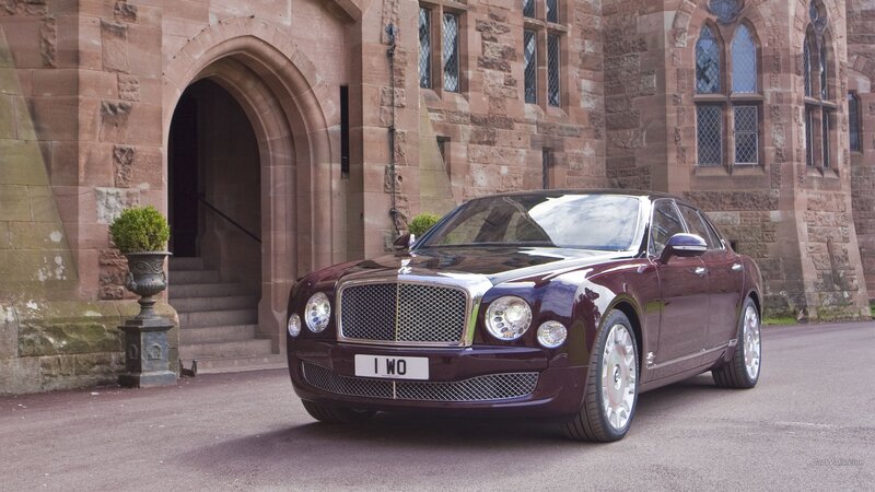 Maroon Bentley Sedan — Serene, Afternoon