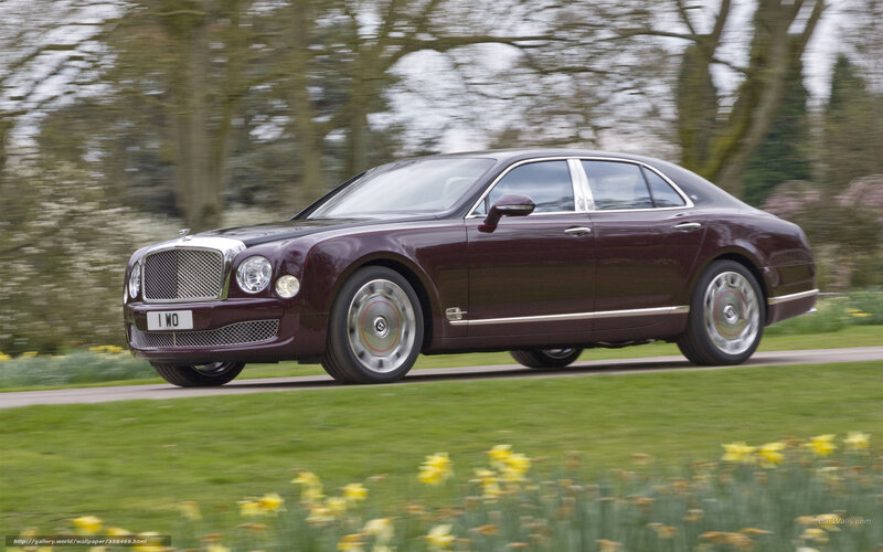 Maroon Bentley Sedan — Serene, Spring