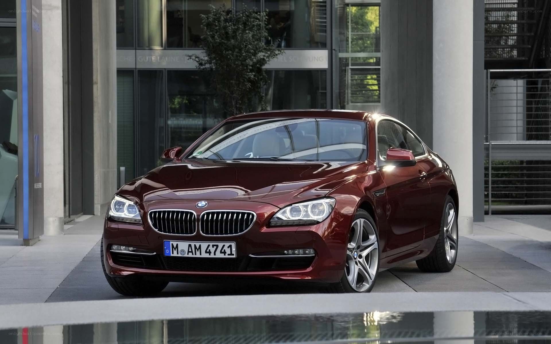 Maroon BMW 6 Series Coupe