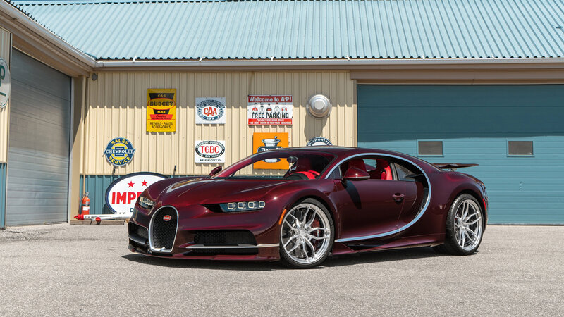 Maroon Bugatti Chiron