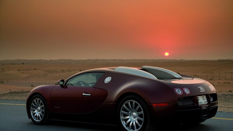 Maroon Bugatti Veyron