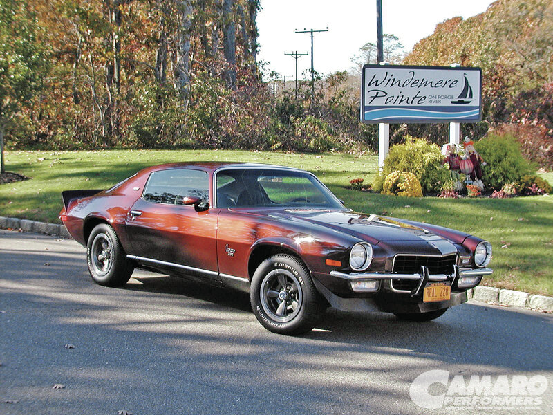 Maroon Camaro on Road