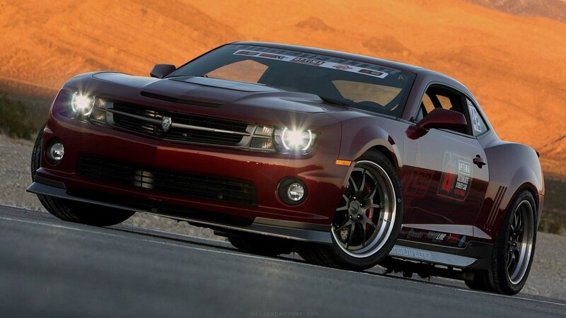 Maroon Camaro Race Car