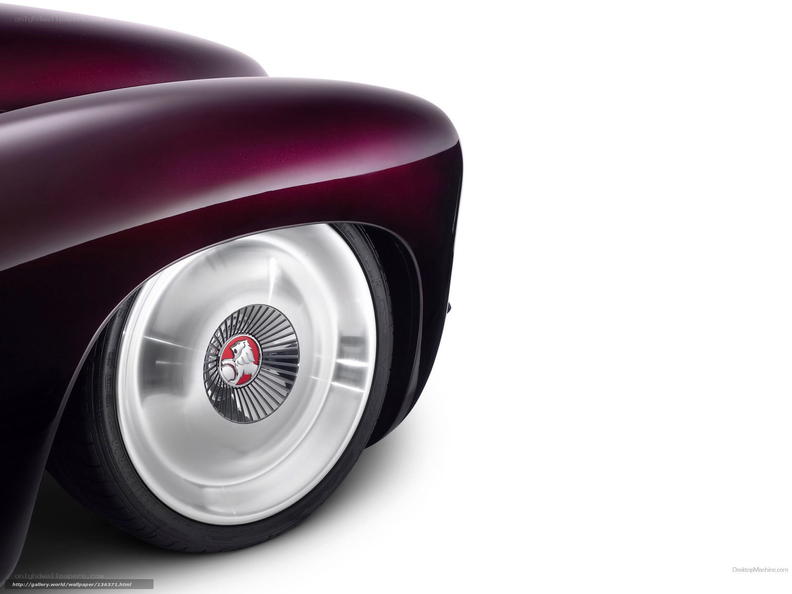 maroon car wheel detail