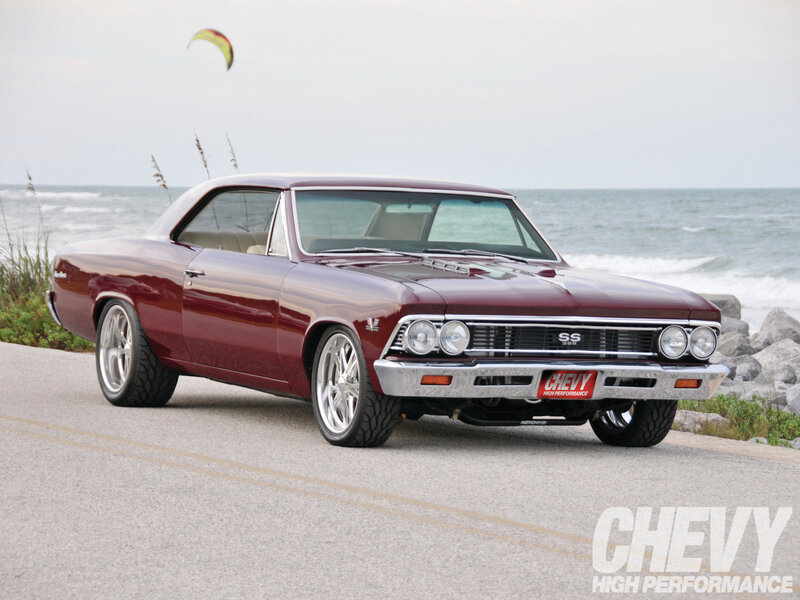 Maroon Chevrolet Car
