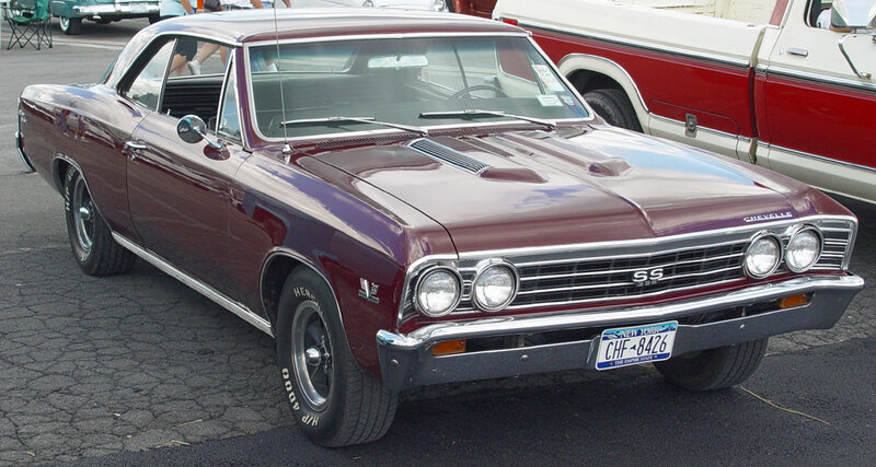Maroon Chevrolet Chevelle SS