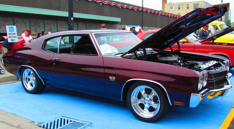 Maroon Chevrolet Chevelle