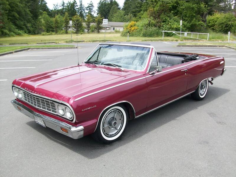 Maroon Chevrolet Convertible