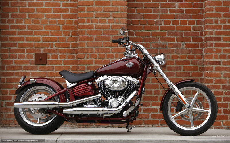 Maroon Chopper Motorcycle — Red