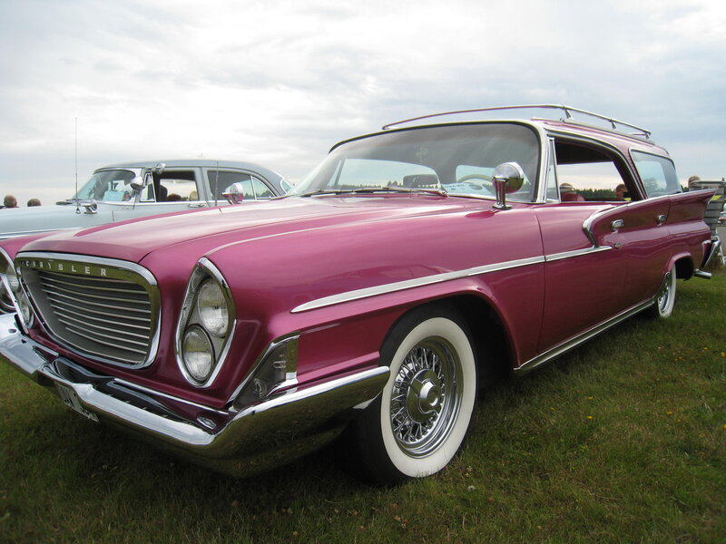 Maroon Chrysler Station Wagon