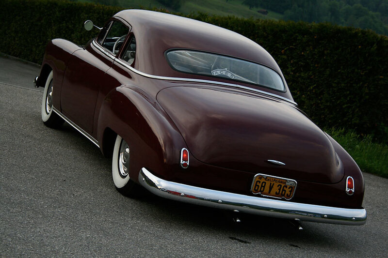 Maroon Classic Car — Calm, Afternoon