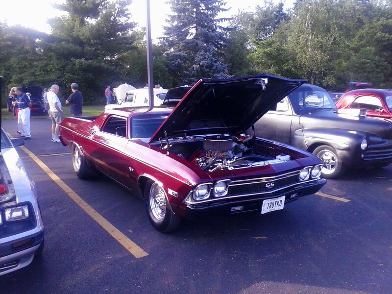 Maroon Classic Car — Red, Outdoor, Afternoon