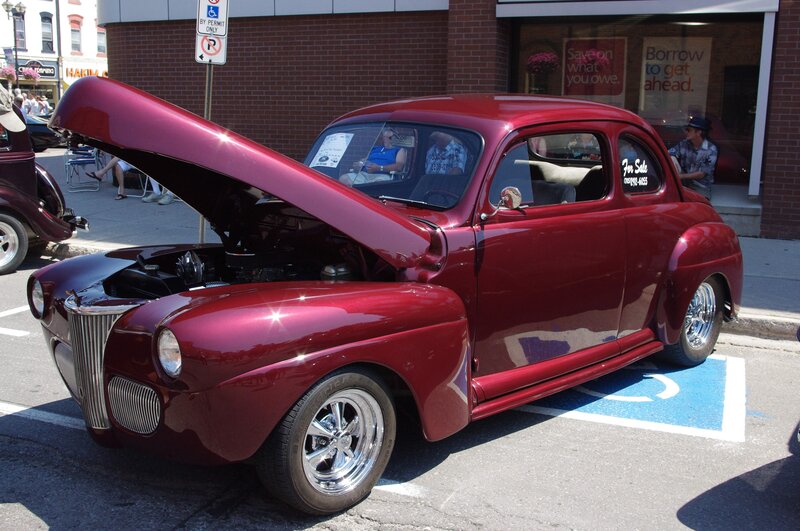 Maroon Classic Car — Red