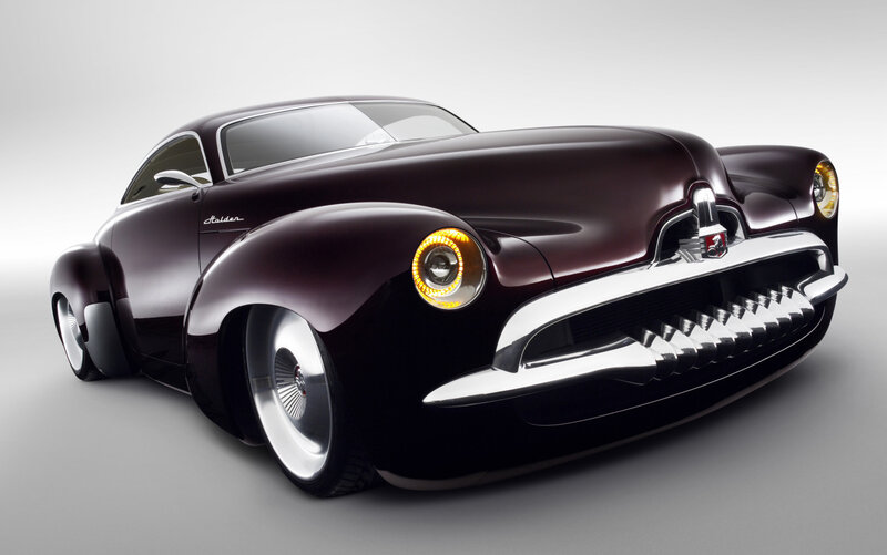 Maroon classic concept car