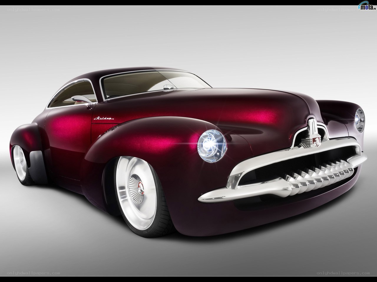 Maroon classic concept car