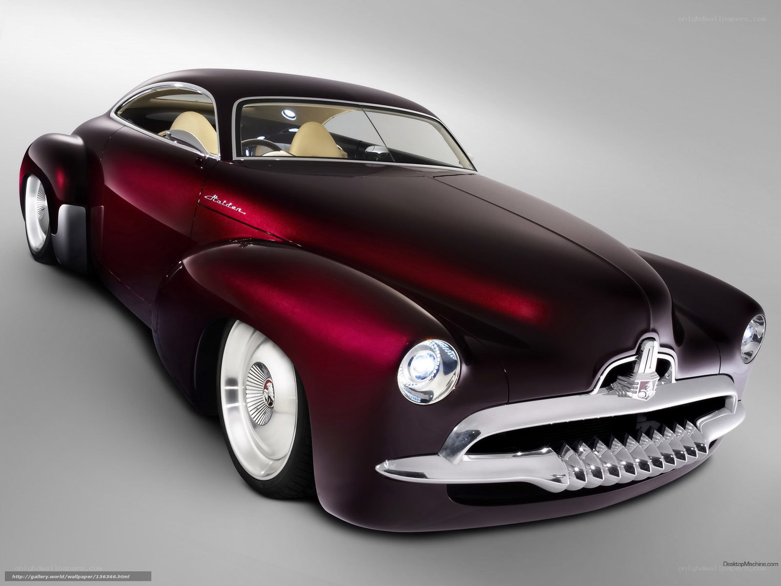 Maroon classic concept car
